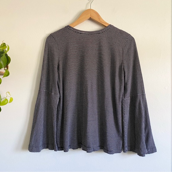 LOFT Striped Embroidered Long Sleeve Top - Picture 6 of 8